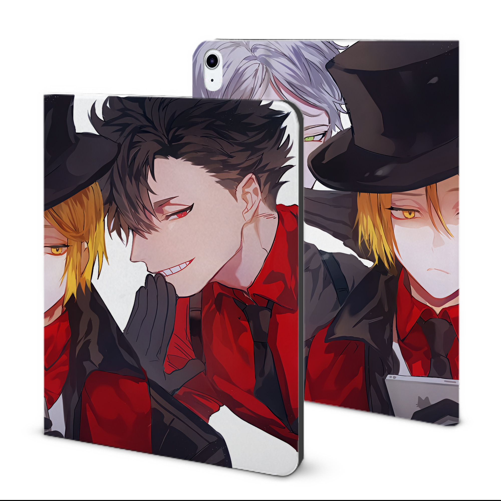 （画像用） ハイキュー!! Haikyu!! IPad ケース ブック型 PUレザー TPU 耐衝撃 軽量 薄型 ペン収納なし 全面保護 IPad 各モデル対応